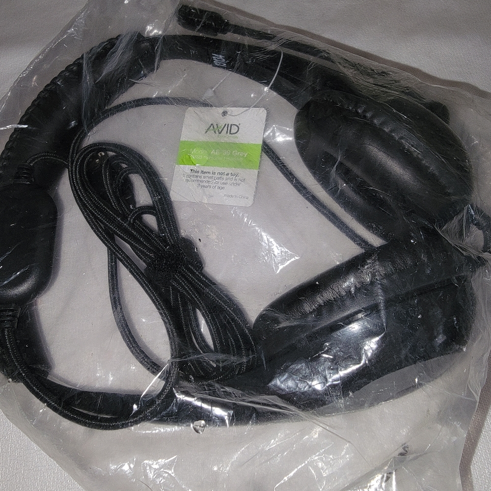 Black Over-Ear Headphones with Coiled Cable